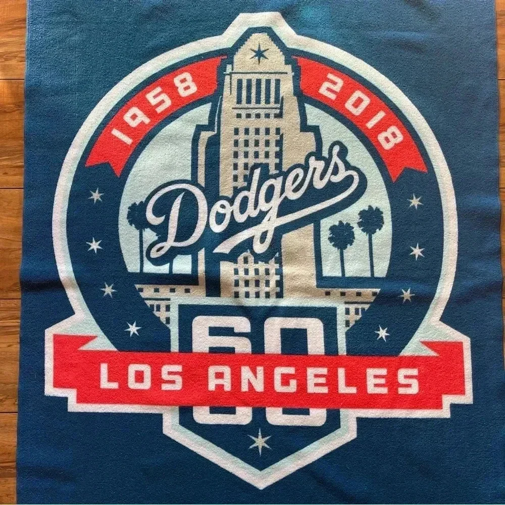 New Dodgers Stadium 60th Anniversary Towel Official - Picture 2 of 5